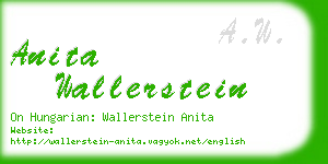 anita wallerstein business card